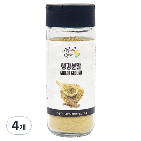 내츄럴스파이스 생강분말, 35g, 4개