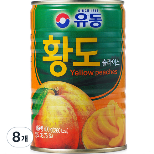 유동 황도 슬라이스, 8개, 400g