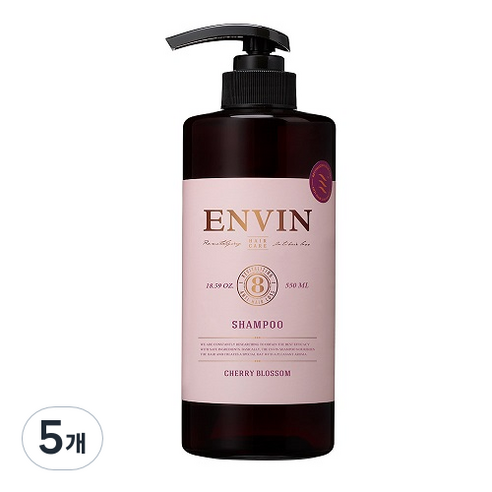 앙방 탈모 증상 완화 샴푸 체리블라썸향, 550ml, 5개