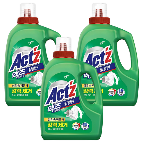 액츠 퍼펙트 딥클린 액상세제 본품, 3.5L, 3개