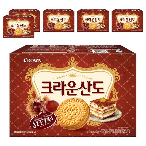 크라운산도 밤 티라미수, 323g, 6개
