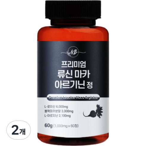 프리미엄 류신 마카 아르기닌 정 60g, 60정, 2개