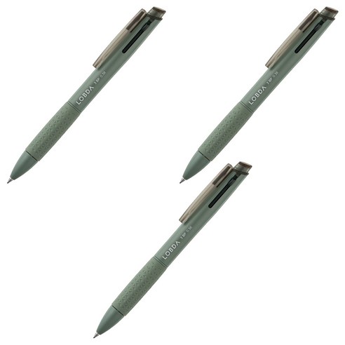 롭다 3색 볼펜 0.38mm, SAGE GREEN, 3개