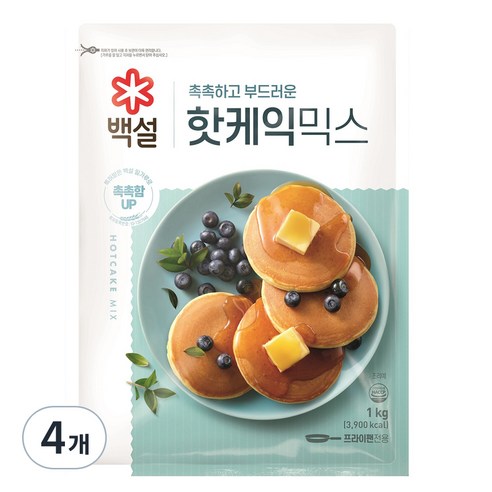 백설 핫케익믹스, 1kg, 4개
