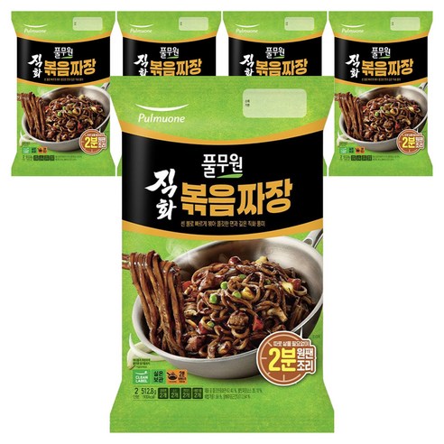 풀무원 직화 볶음 짜장 2인분 512.8g, 5개