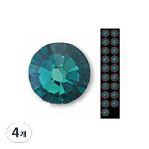 와사비네코 미미츠보 오시스틱 귀지압패치 쥬얼리 스톤 M, 에메랄드20pcs_M(3.0mm), 4개