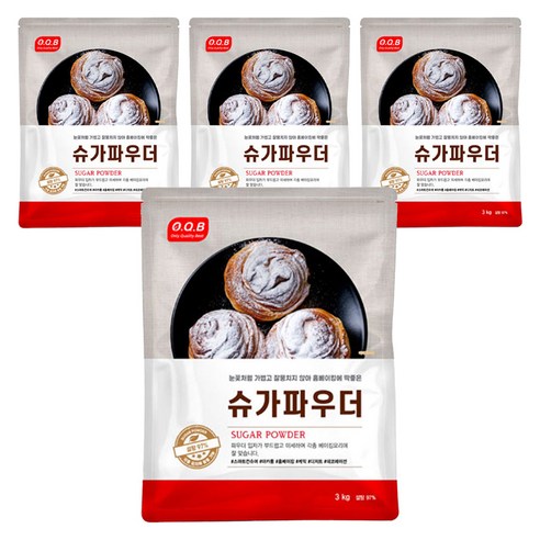오큐비 슈가 파우더, 3kg, 4개