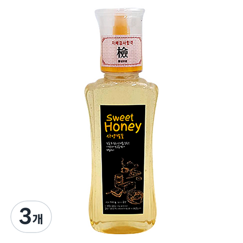 산내들농원 sweet honey 사양벌꿀, 500g, 3개