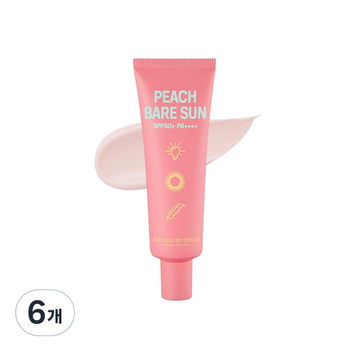 투쿨포스쿨 피치 베어 선 SPF50+ PA++++, 50ml, 6개