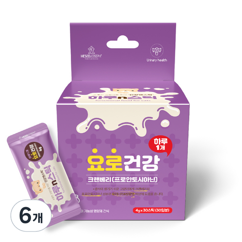 하루n스틱 고양이 요로건강 영양제 4g x 30p, 6개, 크랜베리