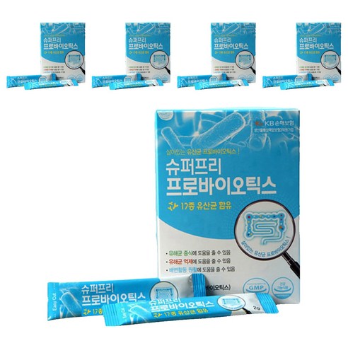 엠에스바이오텍 슈퍼프리 프로바이오틱스, 60g, 5개