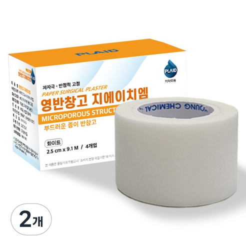 플레이드 영반창고 지에이치엠 화이트, 4개입, 2개