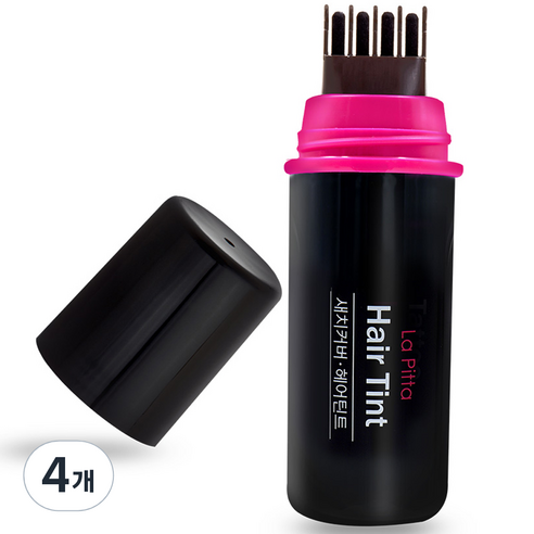 라피타 새치커버 헤어틴트 10ml, 다크브라운, 4개