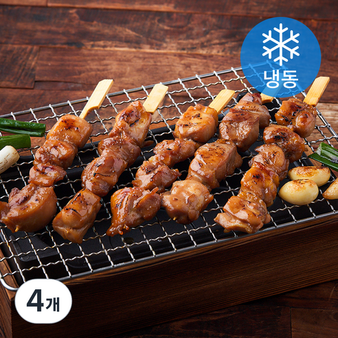 마늘간장 닭다리 순살꼬치 (냉동), 4개, 400g
