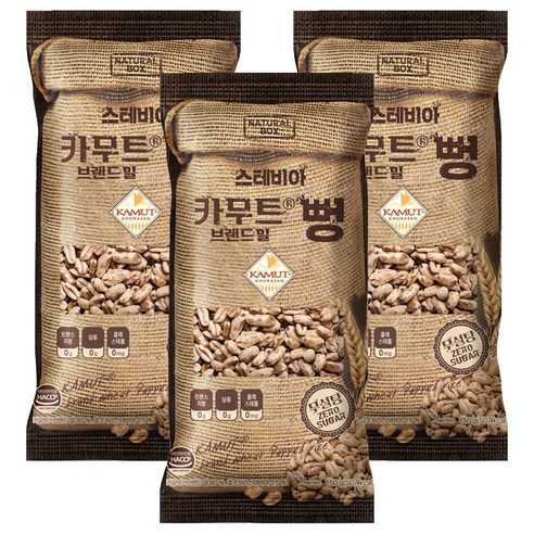 내추럴박스 카무트 뻥 무설탕, 3개, 150g