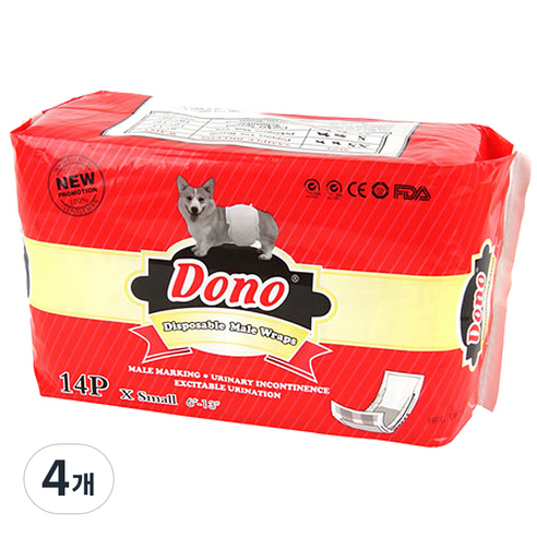 DONO 숫컷용 매너 패드 14p, 초소형, 14개입, 4개