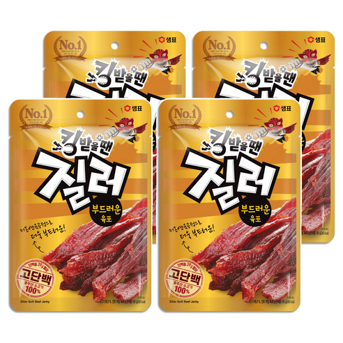 샘표 질러 부드러운 육포, 90g, 4개