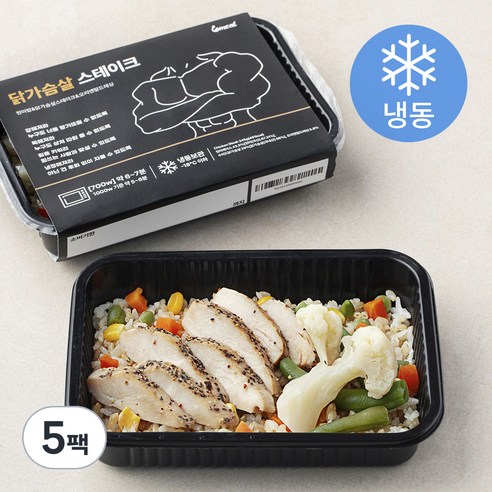 식스밀 닭가슴살 스테이크 (냉동), 345g, 5팩