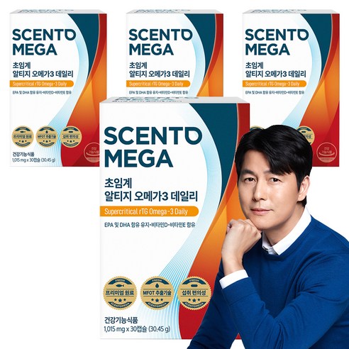 뉴트리원 센토메가 초임계 알티지 오메가3 데일리 30.45g, 30정, 4개