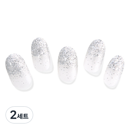 모노라이크 모노몬드 젤네일 스티커 138 Silver Champagne, 2세트, 실버