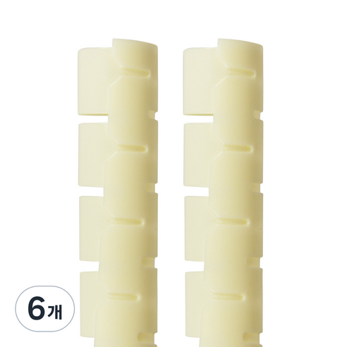 솔탑 정리 매직케이블 전선 인터넷선 클립 20mm SOLTOP-963, 아이보리, 6개