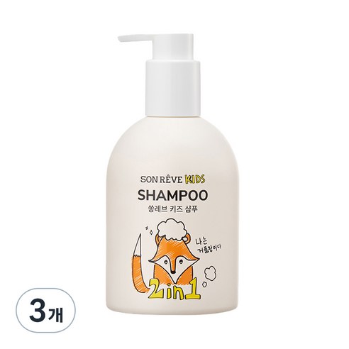 쏭레브 투인원 키즈 샴푸, 300ml, 3개