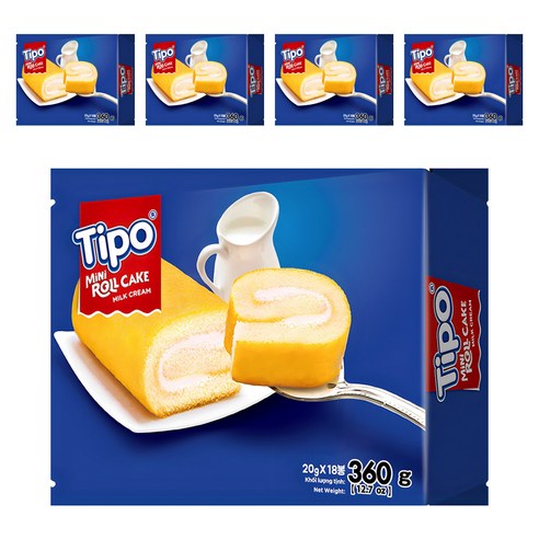 티포 미니 우유맛 크림 롤케이크 18p