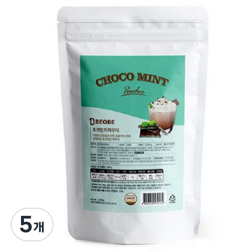 베오베 초코민트 파우더, 1kg, 1개입, 5개