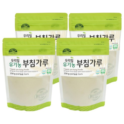 오가닉스토리 유기농 부침가루, 250g, 4개