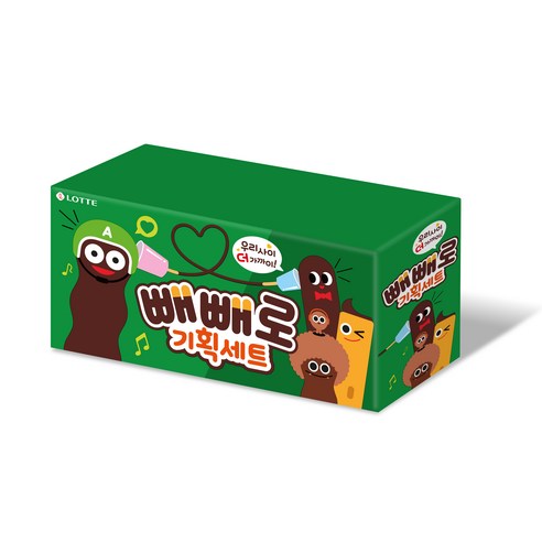 빼빼로 아몬드 기획패키지, 37g, 14개