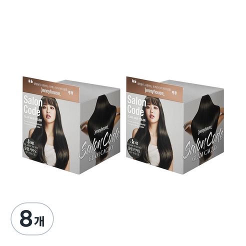 제니하우스코스메틱 뉴 살롱코드 글램헤어 염모제, 글램카카오, 8개