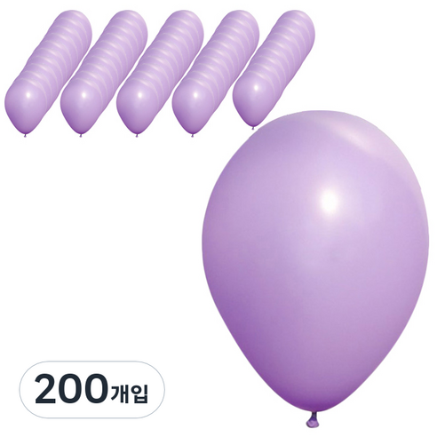 파티팡 라운드 풍선 30cm, 라벤더, 200개입