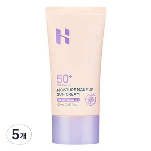 홀리카홀리카 모이스처 메이크업 선크림 SPF50+ PA++++, 60ml, 5개