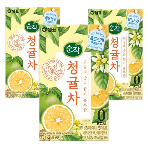 순작 청귤차, 1.8g, 20개입, 3개