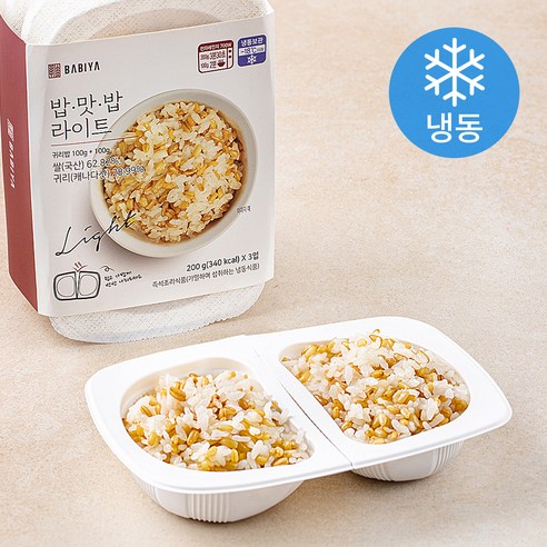 밥이야 밥맛밥라이트 귀리밥 (냉동), 200g, 6개