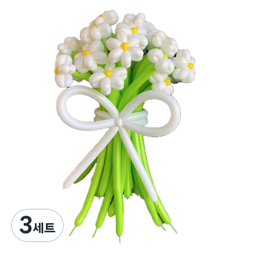 타이탄 잔치 생일 파티 이벤트 플라워 꽃다발 풍선 + 펌프 세트, 1(풍선), 랜덤발송(펌프), 3세트