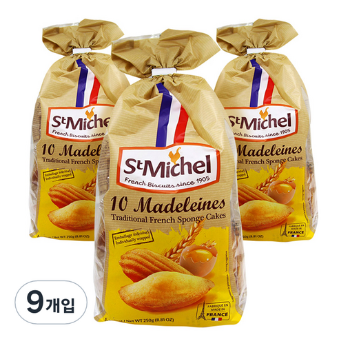 생미쉘 마들렝 과자케이크, 250g, 9개입