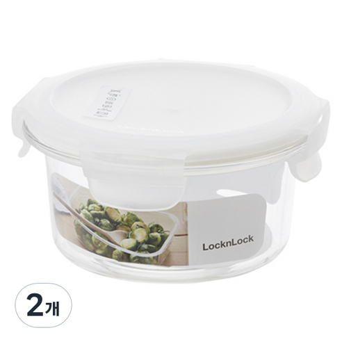 락앤락 테이블탑 원형 밀폐용기 370ml, 2개, 단품