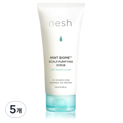 네쉬 민트 바이옴 스칼프 퓨리파잉 탈모증상완화 스크럽, 180ml, 5개