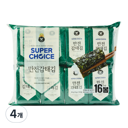 만전김 슈퍼초이스 감태김 16p, 64g, 4개