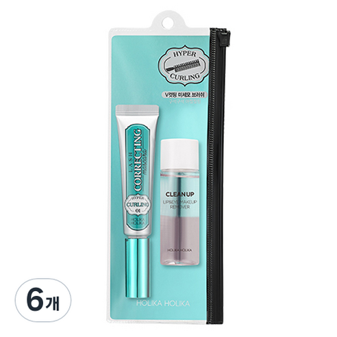홀리카홀리카 래쉬 코렉팅 마스카라 9ml, 01 하이퍼 컬링, 6개