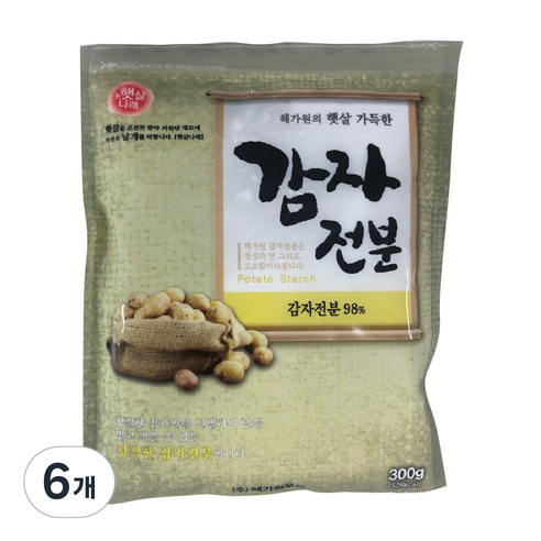 해가원 햇살나래 감자전분, 300g, 6개