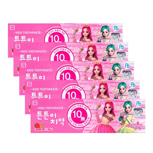아텍스 시크릿쥬쥬 저불소 키즈치약 딸기향, 80g, 3개