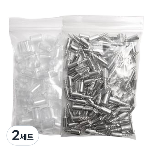 손잡이세상 1종 피스다보 보호캡 100p 세트, 실버, 2세트