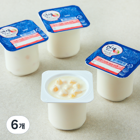 연세유업 연세 요거트 복숭아 4개입, 320g, 6개