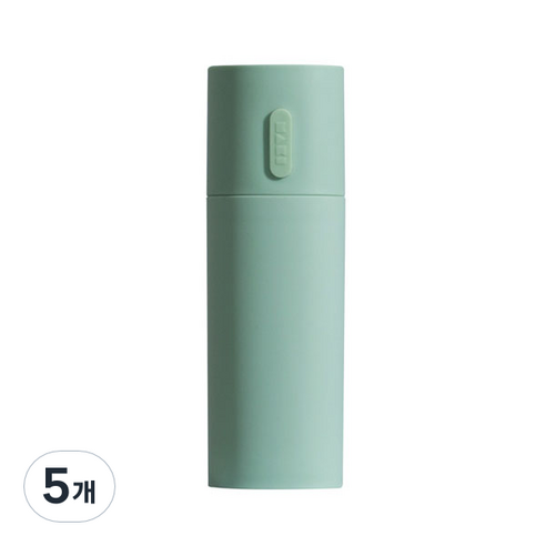 디에스 휴대용 파스텔 칫솔 치약통 그린, 5개