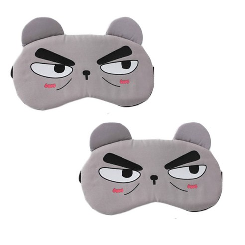 라이프팝 큐티 캐릭터 수면안대 2p, 2개입, 1개, 그레이+그레이