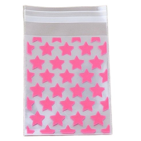 올하이 포카 포장 용품 스타 포토카드 스티커 슬리브 포장봉투 8 x 13 cm, 10개, 스타핑크