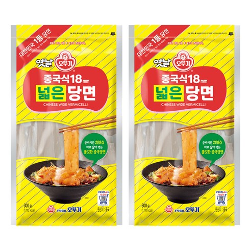오뚜기옛날 중국식18mm 넓은당면, 300g, 2개