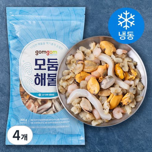 곰곰 모둠 해물 (냉동), 800g, 4개